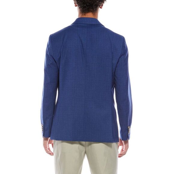 Tailorbyrd Mens  Shadow Plaid Sportcoat, Blue - Picture 2 of 5